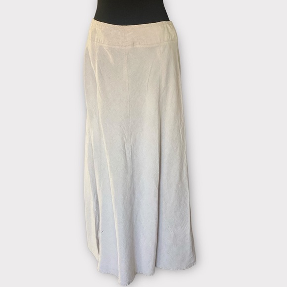 Charter Club Linen Drop Waist Maxi Skirt Neutral Tan Women’s Size 8 BALL… - Picture 3 of 11